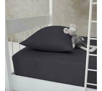 Luxurious Easy Care Polycotton Fitted Sheets Cotton Rich Super Soft Year Round Sheets (Pillowcase Pair, Charcoal)