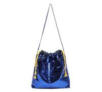 Luxurious Evening Bag Bling Bling Sequins Shoulder Bag Women Party Tote Bags Fashion Lady Bucket Handbags Girls Glitter Purses For Wedding Porm Party(Blue)