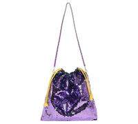 Luxurious Evening Bag Bling Bling Sequins Shoulder Bag Women Party Tote Bags Fashion Lady Bucket Handbags Girls Glitter Purses For Wedding Porm Party(PURPLE)