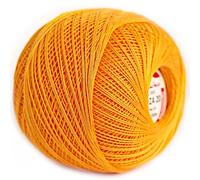 Luxurious Feel Crochet and Knitting, Fine Thread (908yd / 830m) Cotton Crochet Yarn Size 20 (3.52oz / 100g) (Orange 1515)