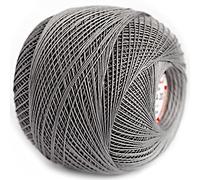 Luxurious Feel Crochet and Knitting, Fine Thread (908yd / 830m) Cotton Crochet Yarn Size 20 (3.52oz / 100g) (Shark Grey 1635)