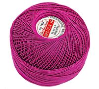 Luxurious Feel Crochet and Knitting Size 10, Fine Thread (574yd / 525m) Cotton Crochet Yarn (3.52oz / 100g (Magenta (1402))