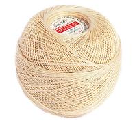 Luxurious Feel Crochet and Knitting Size 20, Fine Thread (908yd / 830m) Cotton Crochet Yarn (3.52oz / 100g) (Beige 341)