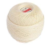 Luxurious Feel Crochet and Knitting Size 20, Fine Thread (908yd / 830m) Cotton Crochet Yarn (3.52oz / 100g) (Cream 340)