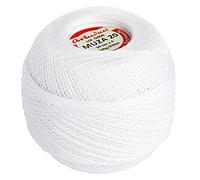 Luxurious Feel Crochet and Knitting Size 20, Fine Thread (908yd / 830m) Cotton Crochet Yarn (3.52oz / 100g) (White 0400)