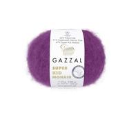 Luxurious Feel Soft Yarn Super, Kid Mohair Yarn 25g 200m - Soft Silk Blend Lace Weight Knitting (Purple 64415)