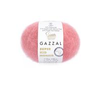 Luxurious Feel Soft Yarn Super, Kid Mohair Yarn 25g 200m - Soft Silk Blend Lace Weight Knitting (Soft Pink 64430)