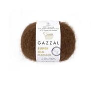 Luxurious Feel Soft Yarn Super, Kid Mohair Yarn 25g 200m - Soft Silk Blend Lace Weight Knitting (Walnut 64400)