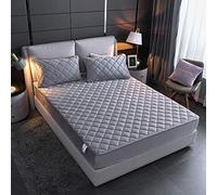 Luxurious Fitted Sheet,Thick crystal velvet fitted sheets to keep warm bedspreads single double mattress cover men, women and -gray_90cmx200cm+25cm(dpth)(1pcs)