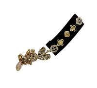Luxurious Gold Maple Leaf Hair Clip Adorned With Pearls And Crystals Unique Tassels Hairpin For Bridal And Evening Wear