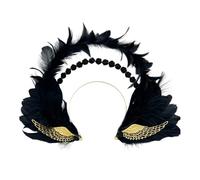 Luxurious Gothic Styles Hair Accessory Elegant Feathered Headwear Stylish Headband Decoration For Special Occasions