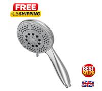 Luxurious High-Pressure Shower Head with 5 Adjustable Jets & Silicone Nozzle