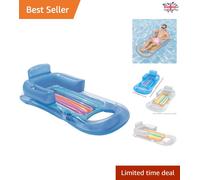 Bestway Inflatable Pool Lounger, Floating Swimming 161 cm x 84 cm, Blue