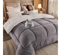 Luxurious King Size Winter Quilt Ultra-Soft Lamb Velvet Duvet Thick Warm Lamb Wool Blanket for Autumn & Winter 200x230cm 4kg Cozy Home Bedding Essential