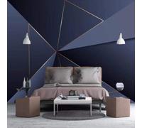 Luxurious Minimalist Vintage Abstract Geometric Lines 3D Wallpaper Premium Textured Silk Study Dining Living Room Bedroom Sofa TV Wall Easy Install-430cm×300cm
