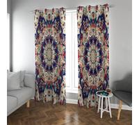 Luxurious Modern Aesthetic Thermal Curtains Colorful Exotic Floral Pattern Blackout Curtains for Large Window Vertical Machine Washable 2 Panels (each W66xL90in)