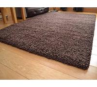 Luxurious Non-Shedding Shaggy Rug, Dark Brown, 60x110cm - Soft, Thick Pile for Bedroom, Living Room & Kids' Rooms - Modern, Easy-to-Clean, Rectangular Polypropylene Area Rug