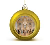 Luxurious Palace Ball Christmas Ball Ornaments - Shatterproof Plastic Vintage Rustic Xmas Tree Decorations Pendant for Family Holiday Wedding Party Xmas Hanging Decoration