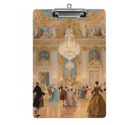 Luxurious Palace Ball Clipboard 8.5×12.5 Inch Acrylic Clip Board with Metal Clip A4 Letter Size Decorative Clipboard Cute Hanging Clipboards for Office, Teacher, Nurse, Doctor,