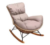 Luxurious PE Rattan Lounge Chair - Versatile Deck & Rocking Chair for Balcony, Living Room, Patio & Home Office - Comfortable & Stylish Relaxation Furniture