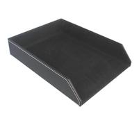 Luxurious PU Leather Desk Document Tray for a 4 File Paper Featuring Stabilizing Cores and Scratch Proof Fabric Lining Document Planner