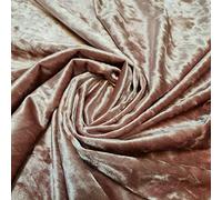 Luxurious Quality Soft Stretch Crush Velvet Dress Craft Fabric Material Suitable for Home Decor, Curtains, Upholstery & More 58" - 150 cm Wide Sold As Pre - Cut Lengths (Pale Pink, 1 Meter)