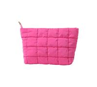 Luxurious Quilted Cosmetic Bag Delicate Design Portable Storage Case for Toiletries Multiple Color Option PU