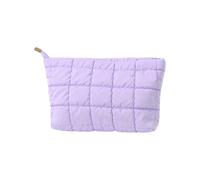 Luxurious Quilted Cosmetic Bag Delicate Design Portable Storage Case for Toiletries Multiple Color Option PU