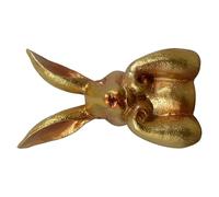Luxurious Resin Hare Ornament in Antique Yellow Beautiful Spring Decorative Accent Elegant Resin Animal Sculpture