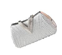 Luxurious Rhinestones Evening Bag Offering Structured Shape and Chain Strap Shoulder Crossbody Bag for Women Girls Luxury Dinner Wristlet Purse