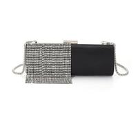 Luxurious Rhinestones Evening Bag with Removable Chain Tassels Shoulder Purse Elegant Handbag for Wedding Parties