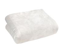 Luxurious Sequin Leaf Decorative Bedspread Satin Throw Smart Living Natural White Single