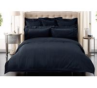 Luxurious Sheridan Millennia 1200 Thread Count Hotel Collection Timeless Stripes Design Flat Sheet, Midnight - Double Size