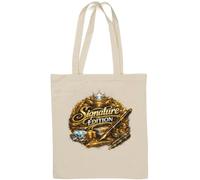 Luxurious signature edition design concept Natural Cotton Tote Bag White