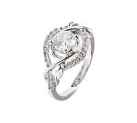 Luxurious Simulation Moissanite Ring 925 Sterling Silver Inlay Perfect Wedding/engagement Ring Fashionable Women's Jewelry P Ring (A, 9)