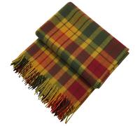 Luxurious Soft Wool Blanket - 70x60 inches large blanket - Scottish tartan, checkered, lightweight, Indoor, Winter warm, travel blanket , Bed and Sofa, Picnic Rug Buchanan Autumn Tartan