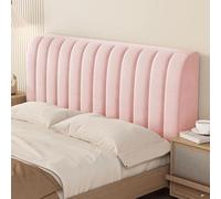 Luxurious Stretch Quilted Headboard Cover for Single/Double Beds Soft Plush Slipcover Protector for Padded/Leather/Wood/Iron Headboards (Pink 180cm)