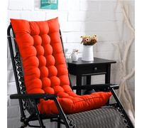 Luxurious Sun Lounger Cushion Soft & Comfortable Portable Garden & Camping Pillow Thickly Padded for Daybed & Long Bench Red 160 x 40 cm