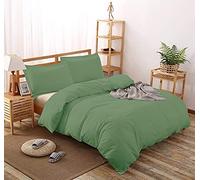 Luxurious Superking Duvet Cover Set 600TC 100% Egyptian Cotton UK Superking Quilt Cover with 2 Oxford Pillowcases (Color Moss Green)