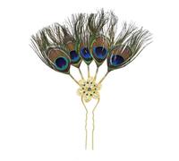 Luxurious Thai Ethnic Peacocks Leaf Hair Clip Embellished With Rhinestones Hair Accesories Hairpieces For Party