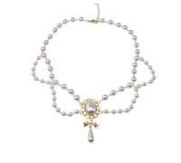 Luxurious Two Layer Resin Pearls Collar Necklace Vintage French Courts Neck Jewelry Perfect For Dresses Weddings Gala Fashionable Double Layer Pearls Necklace For Women