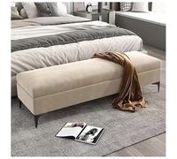 Luxurious Velvet Storage Bench 47x16x16in Stylish End of Bed Bench High-End Storage Ottoman for Living Room Bedroom Entryway - Chic nization Solution