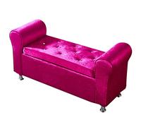 Luxurious Velvet Storage Bench for Living Room Upholstered Footrest with Arms Modern Entryway Shoe Bench Plush Comfort & Stylish Design