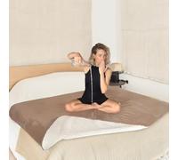 Luxurious Waterproof Blanket for Bed, Sherpa Fleece Splash Mattress Protector Double Size & Single, Sofa Cover, Throw, Quilt, Settee - Mess Free Love for Couples & Lovers -120x200cm Cream