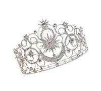 Luxurious Wedding Crowned Headband 4 Elegant Design Zn Alloyed Construction Headwear Fashionable Accessories Zn Alloy