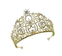 Luxurious Wedding Crowned Headband 4 Elegant Design Zn Alloyed Construction Headwear Fashionable Accessories Ceremony Crown