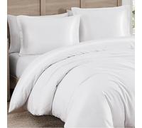 Luxurious White Egyptian Cotton Duvet Cover Set - 1000 Thread Count, King Size with Pillow Shams, Ultra-Soft Bedding - No Comforter