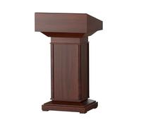 Luxurious Wooden Podium with Cabinets for Church Office School & Home - Floor & Desk Lectern for Laptop Support Ideal for Conferences & Presentations