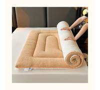 Luxurious Wool Fleece Mattress Topper with Elastic Bands Soft & Breathable Lamb Wool Bed Pad for Twin Full Queen King Bed Brown 120 * 200cm