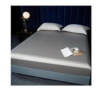 Luxuriously Soft 1000 Thread Count Lyocell Fitted Sheet11.81 Deep Pocket for Small Double Queen Super King Size BedCooling Gray A Color (150x200+30cm)